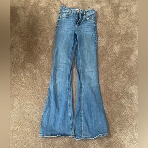 Garage Blue Flare Wide Leg Jeans